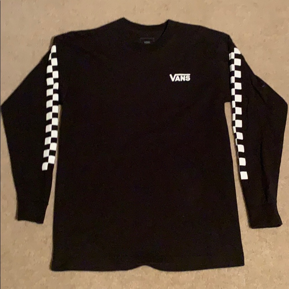 Medium Black Vans Longsleeve Checkered Shirt